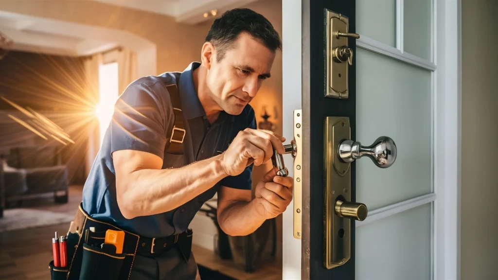 Locksmith Installs Doorknob Repair