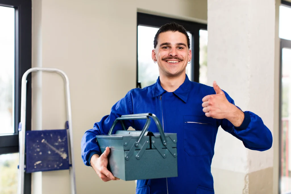 young handsome man handyman